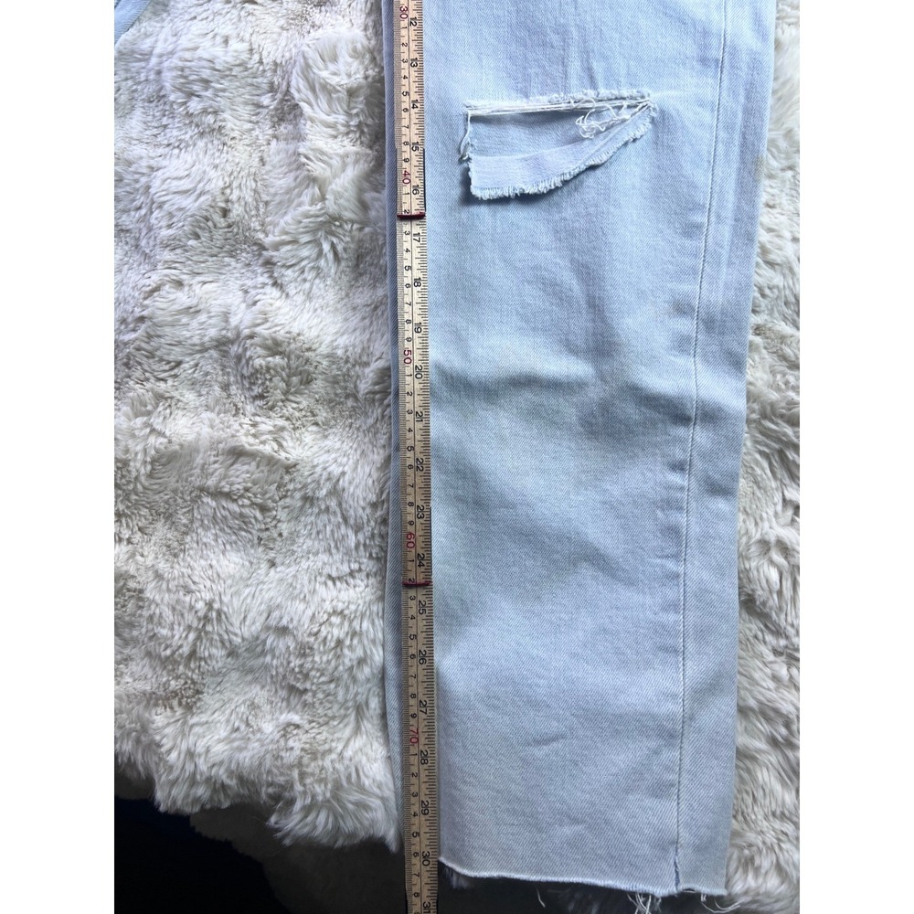 Old Navy Sky-Hi Straight Ankle Jeans Womens 6 Light Wash Distressed High . A32 - Picture 6 of 7